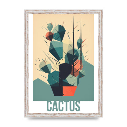 Suprematist Cactus Risograph Design
