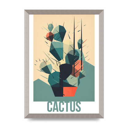 Suprematist Cactus Risograph Design