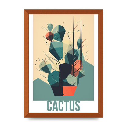 Suprematist Cactus Risograph Design