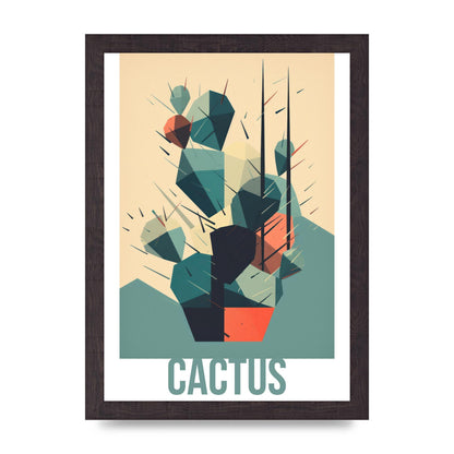Suprematist Cactus Risograph Design