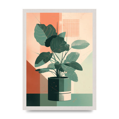 2D Home Plant with Risograph Textures
