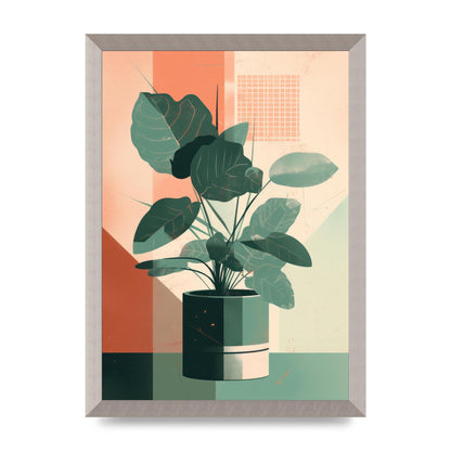 2D Home Plant with Risograph Textures