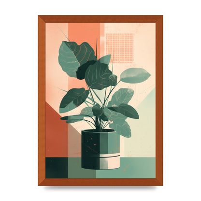 2D Home Plant with Risograph Textures