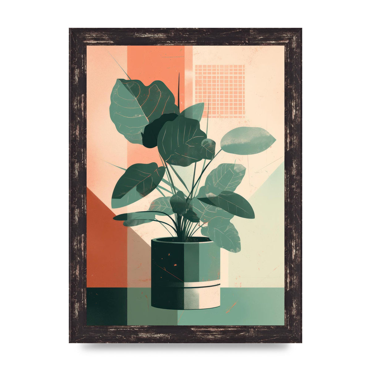 2D Home Plant with Risograph Textures