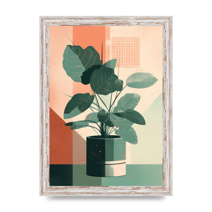 2D Home Plant with Risograph Textures