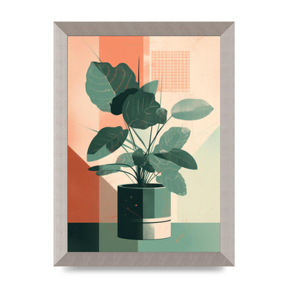 2D Home Plant with Risograph Textures