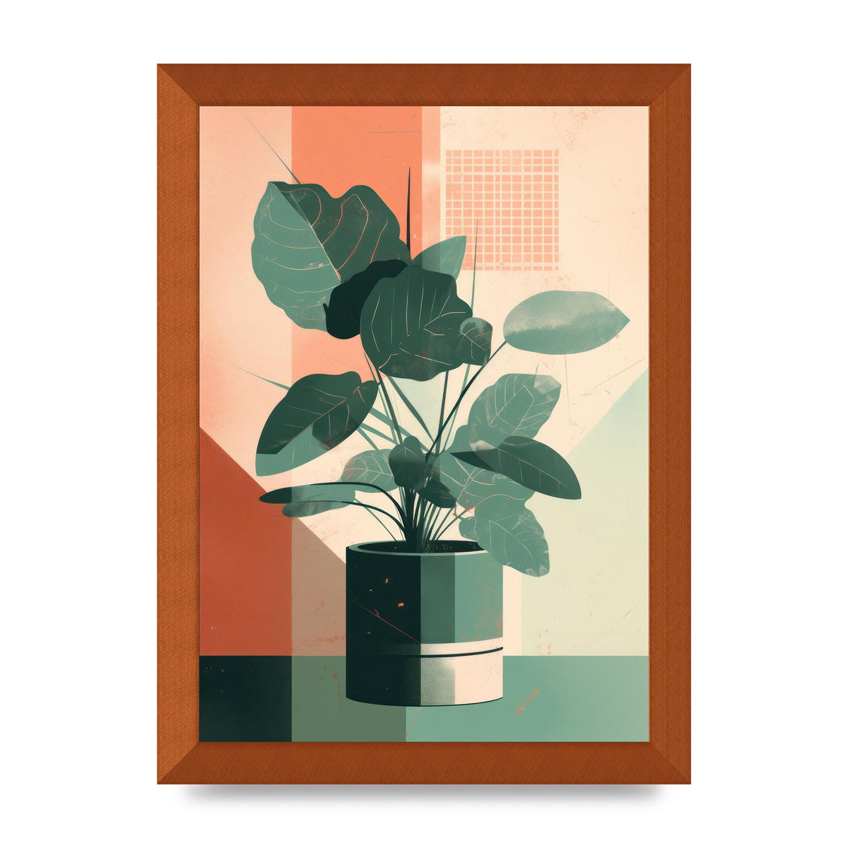 2D Home Plant with Risograph Textures