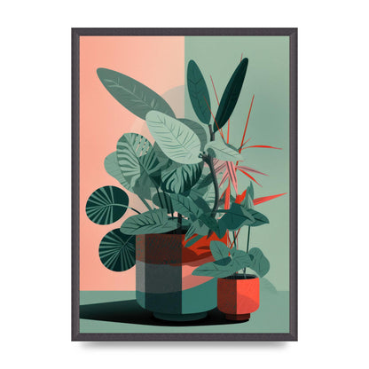 2D Flat House Plant Green Merge