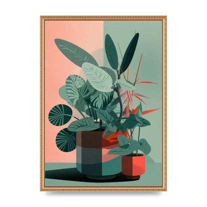 2D Flat House Plant Green Merge