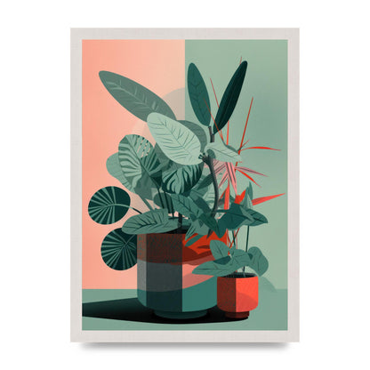 2D Flat House Plant Green Merge