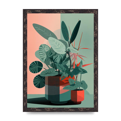 2D Flat House Plant Green Merge