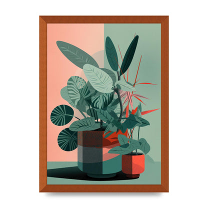 2D Flat House Plant Green Merge