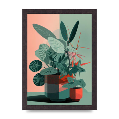 2D Flat House Plant Green Merge