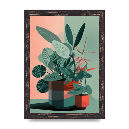 2D Flat House Plant Green Merge