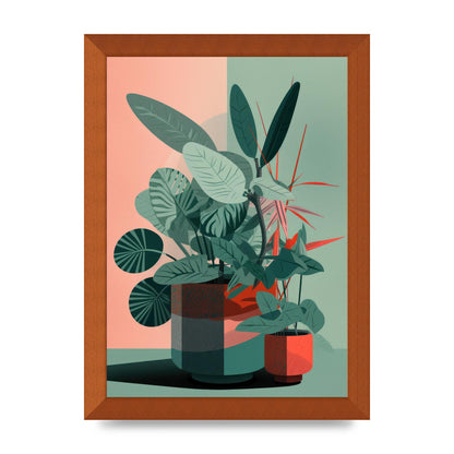 2D Flat House Plant Green Merge
