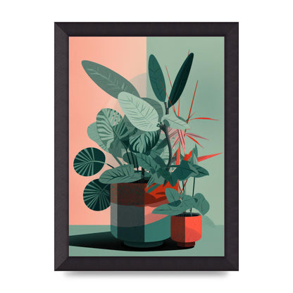 2D Flat House Plant Green Merge