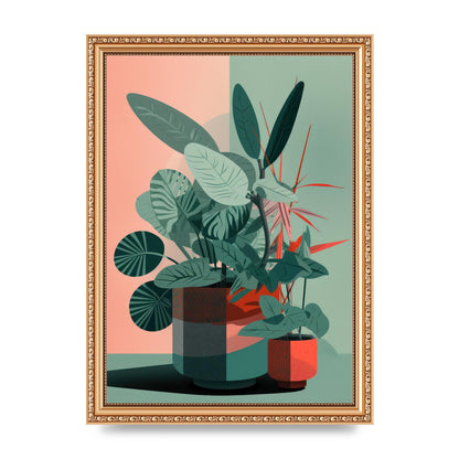 2D Flat House Plant Green Merge