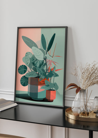 2D Flat House Plant Green Merge