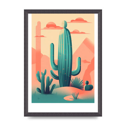 Rothko-Inspired 2D Cactus Design