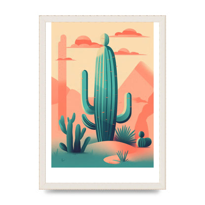 Rothko-Inspired 2D Cactus Design