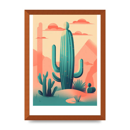 Rothko-Inspired 2D Cactus Design