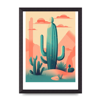Rothko-Inspired 2D Cactus Design
