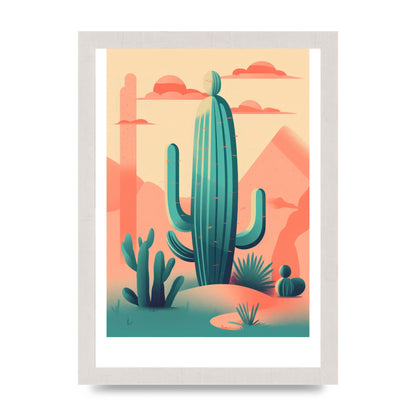 Rothko-Inspired 2D Cactus Design