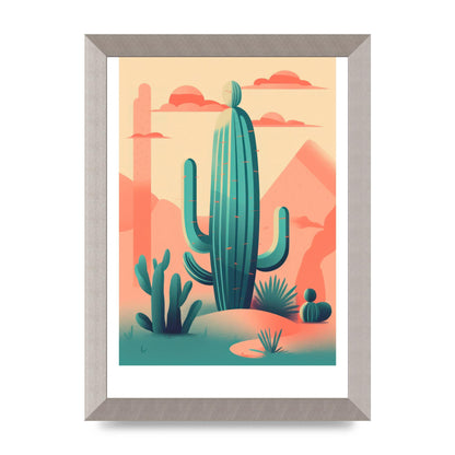 Rothko-Inspired 2D Cactus Design