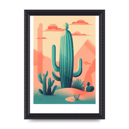 Rothko-Inspired 2D Cactus Design