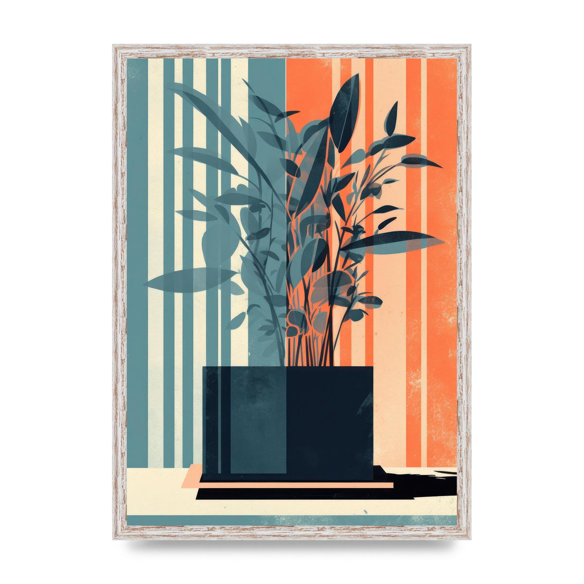 Risograph House Plant Striped Serenity