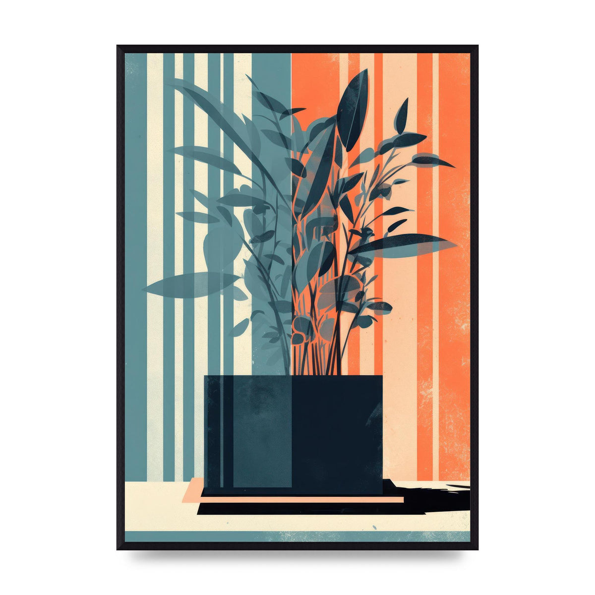 Risograph House Plant Striped Serenity