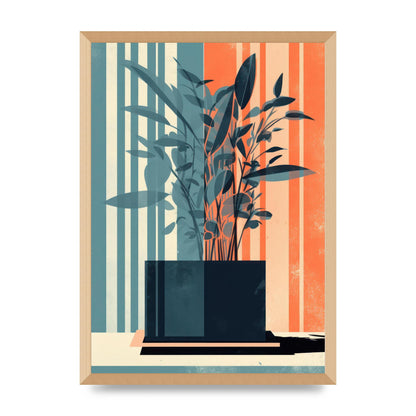 Risograph House Plant Striped Serenity