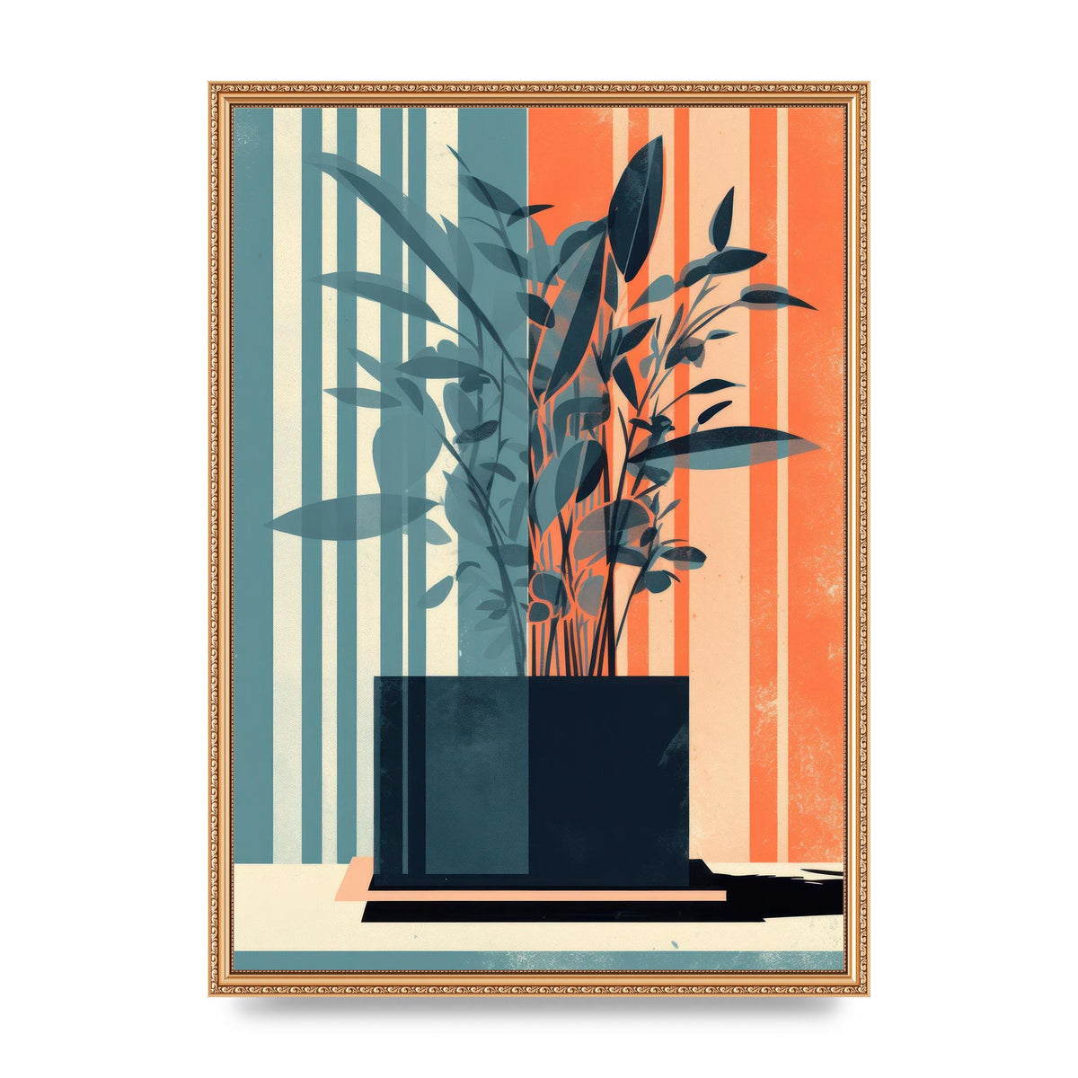 Risograph House Plant Striped Serenity