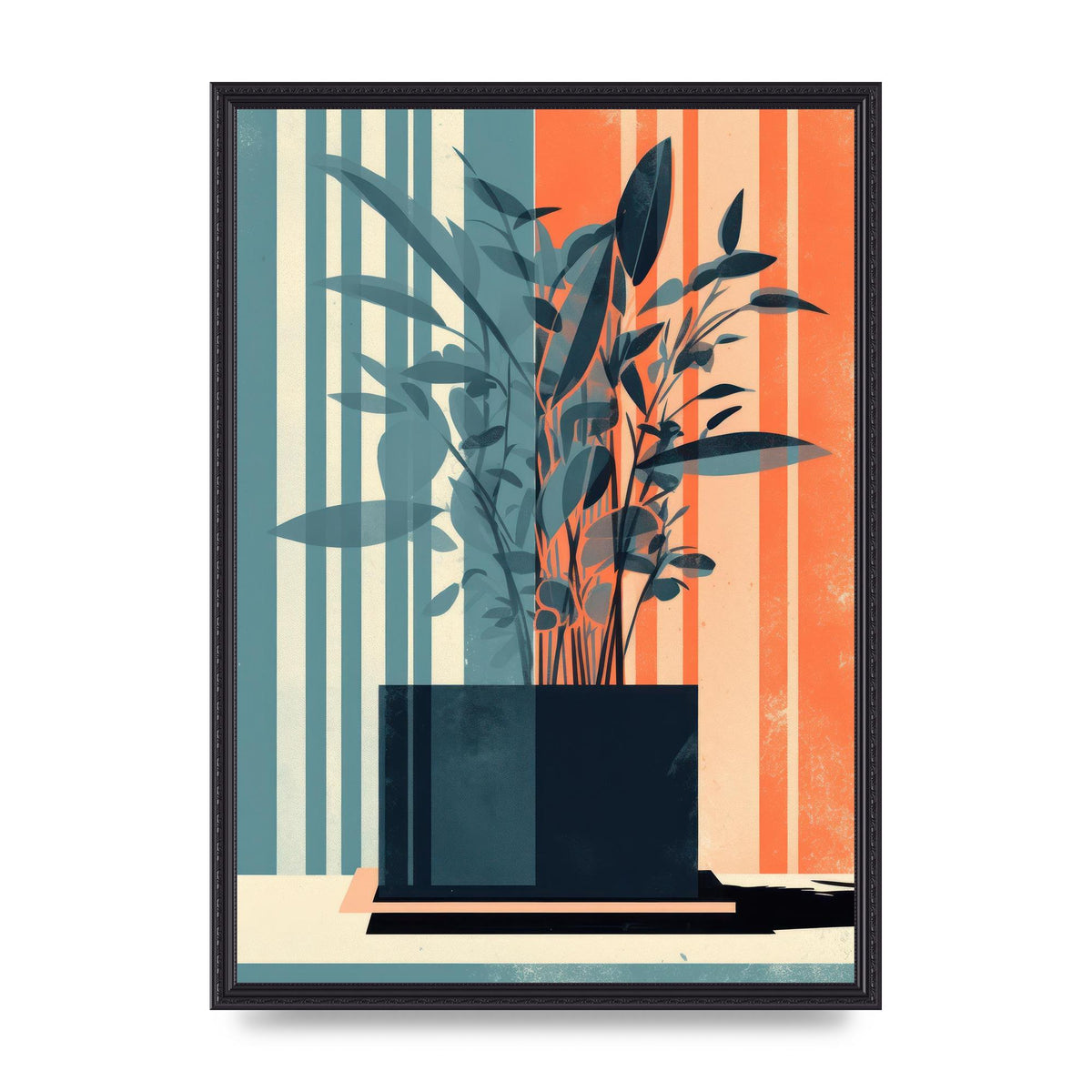 Risograph House Plant Striped Serenity