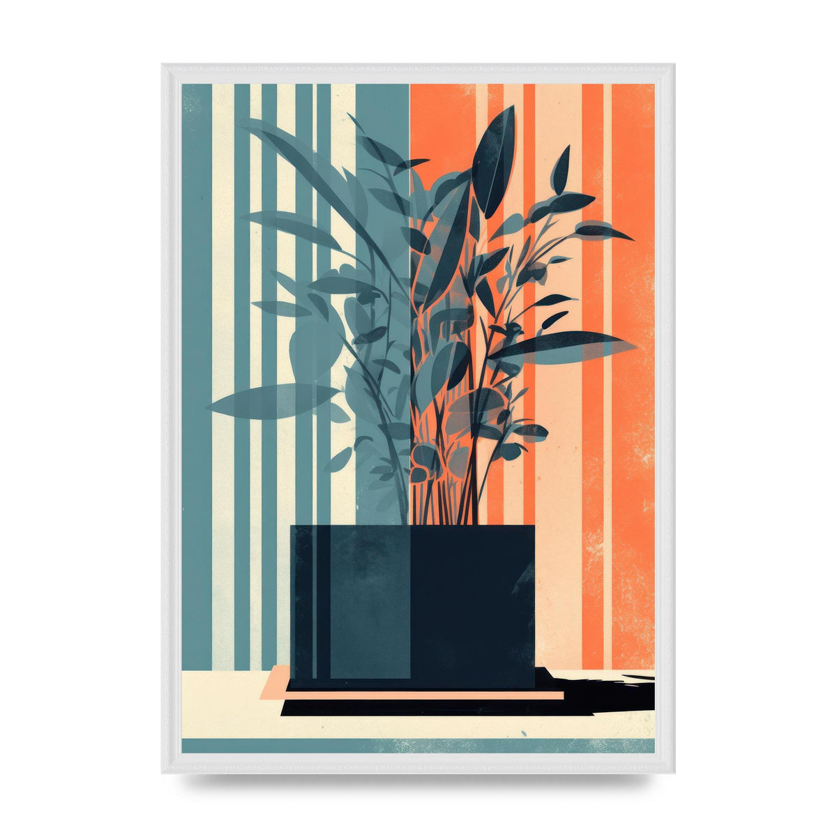 Risograph House Plant Striped Serenity