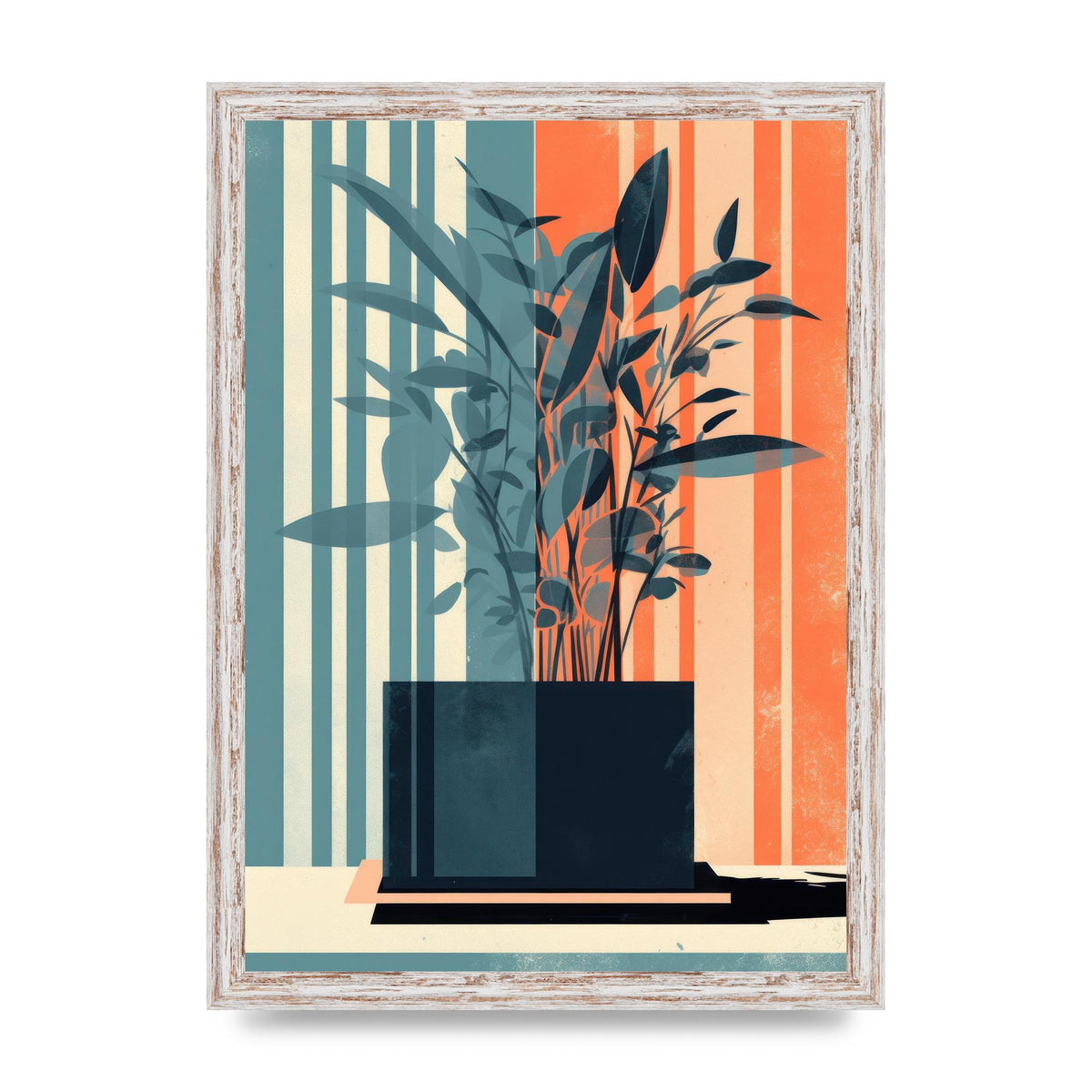 Risograph House Plant Striped Serenity