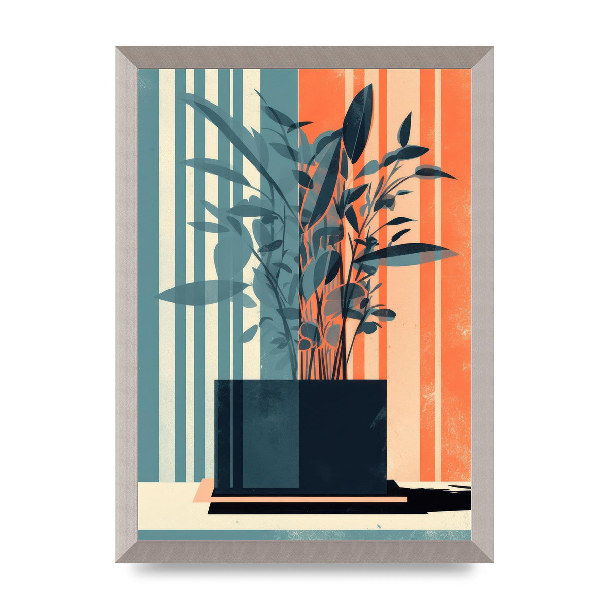 Risograph House Plant Striped Serenity