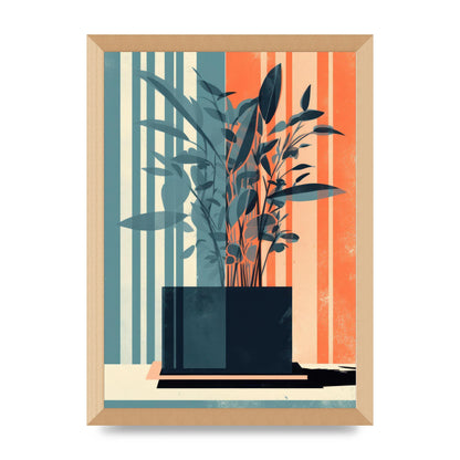 Risograph House Plant Striped Serenity