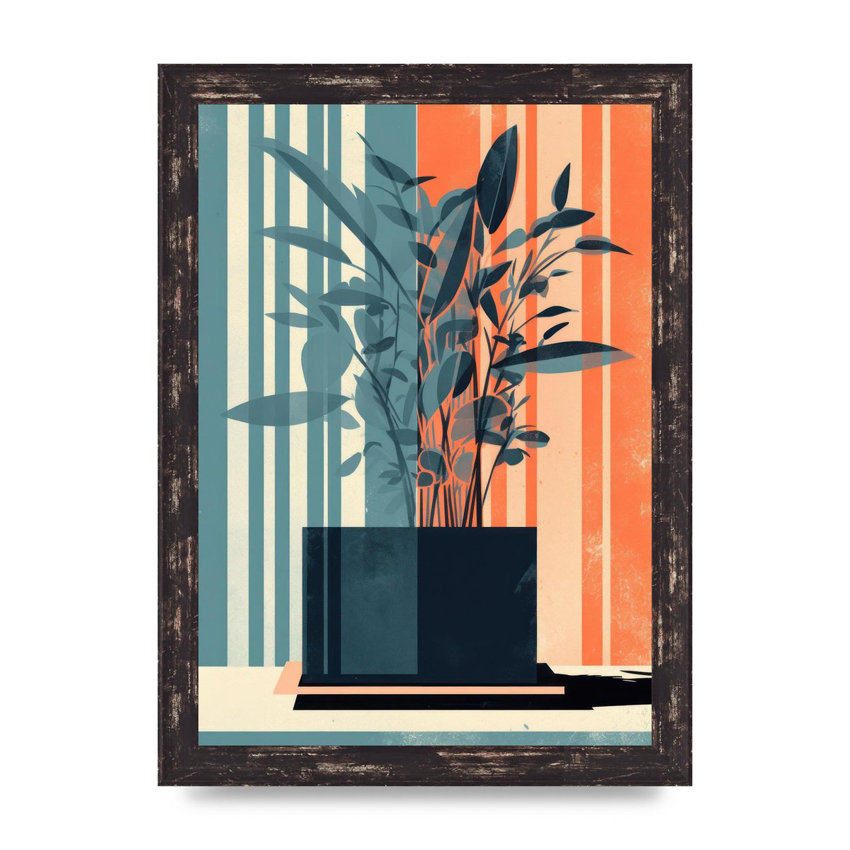 Risograph House Plant Striped Serenity