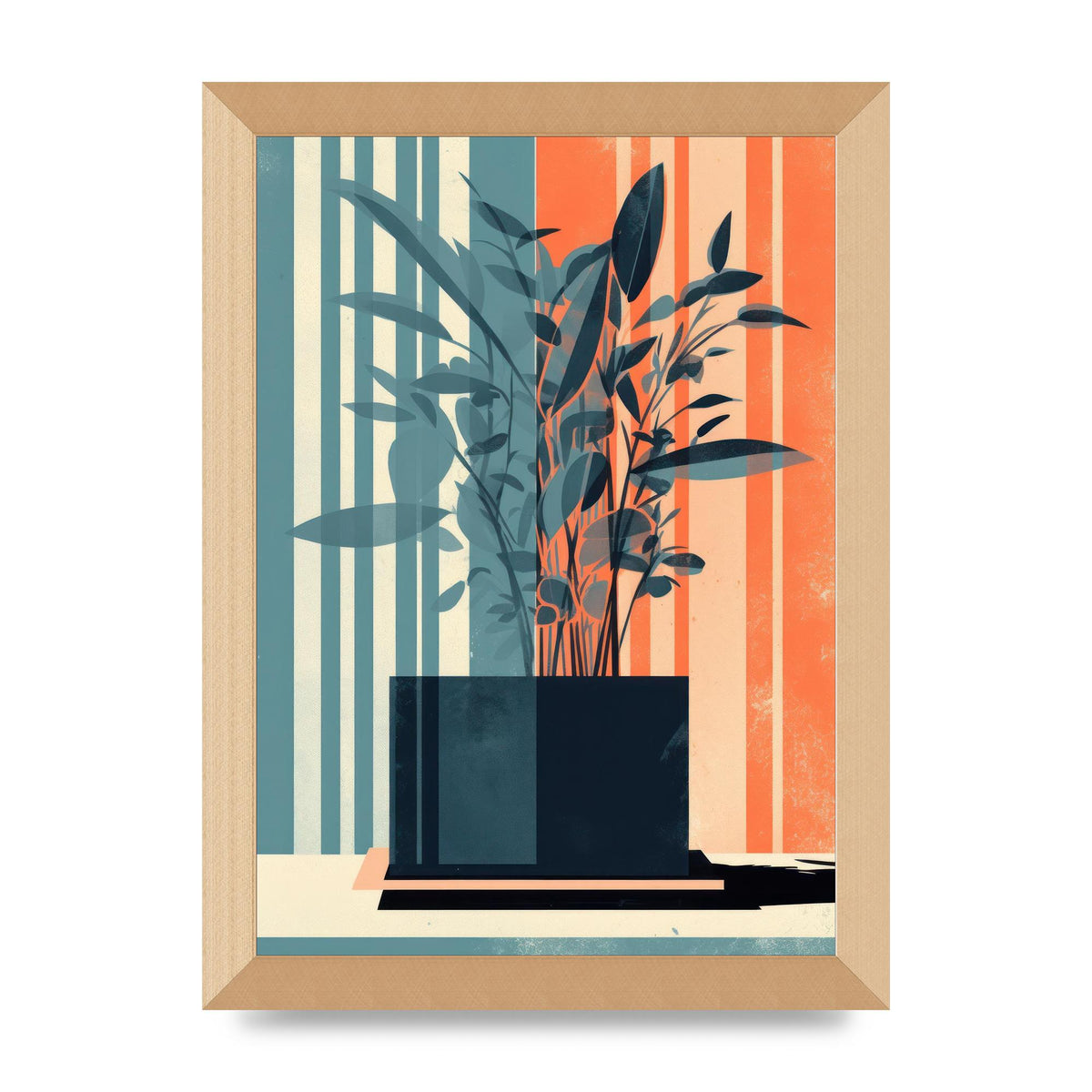 Risograph House Plant Striped Serenity