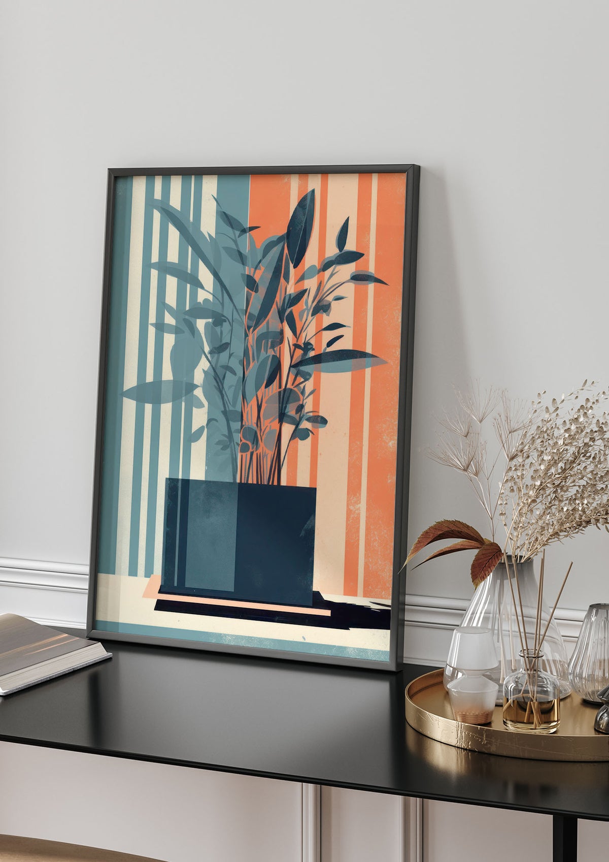 Risograph House Plant Striped Serenity