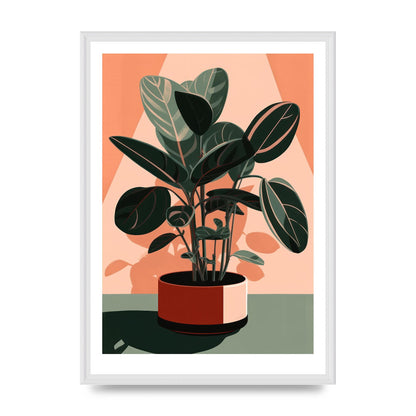 Curvy House Plant in Risograph