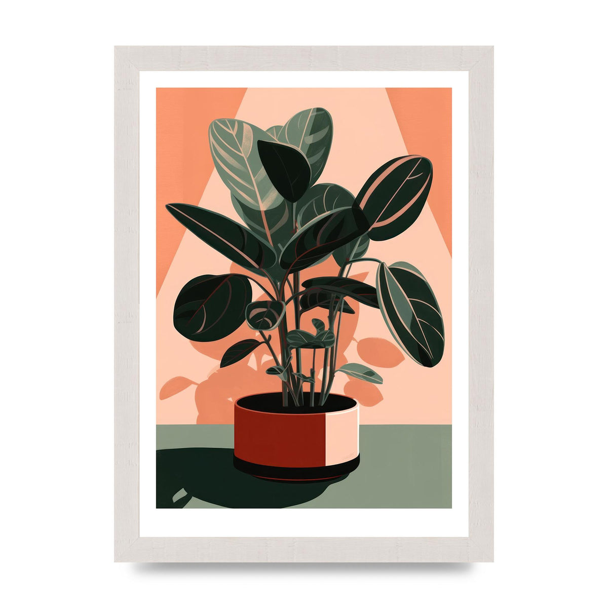 Curvy House Plant in Risograph