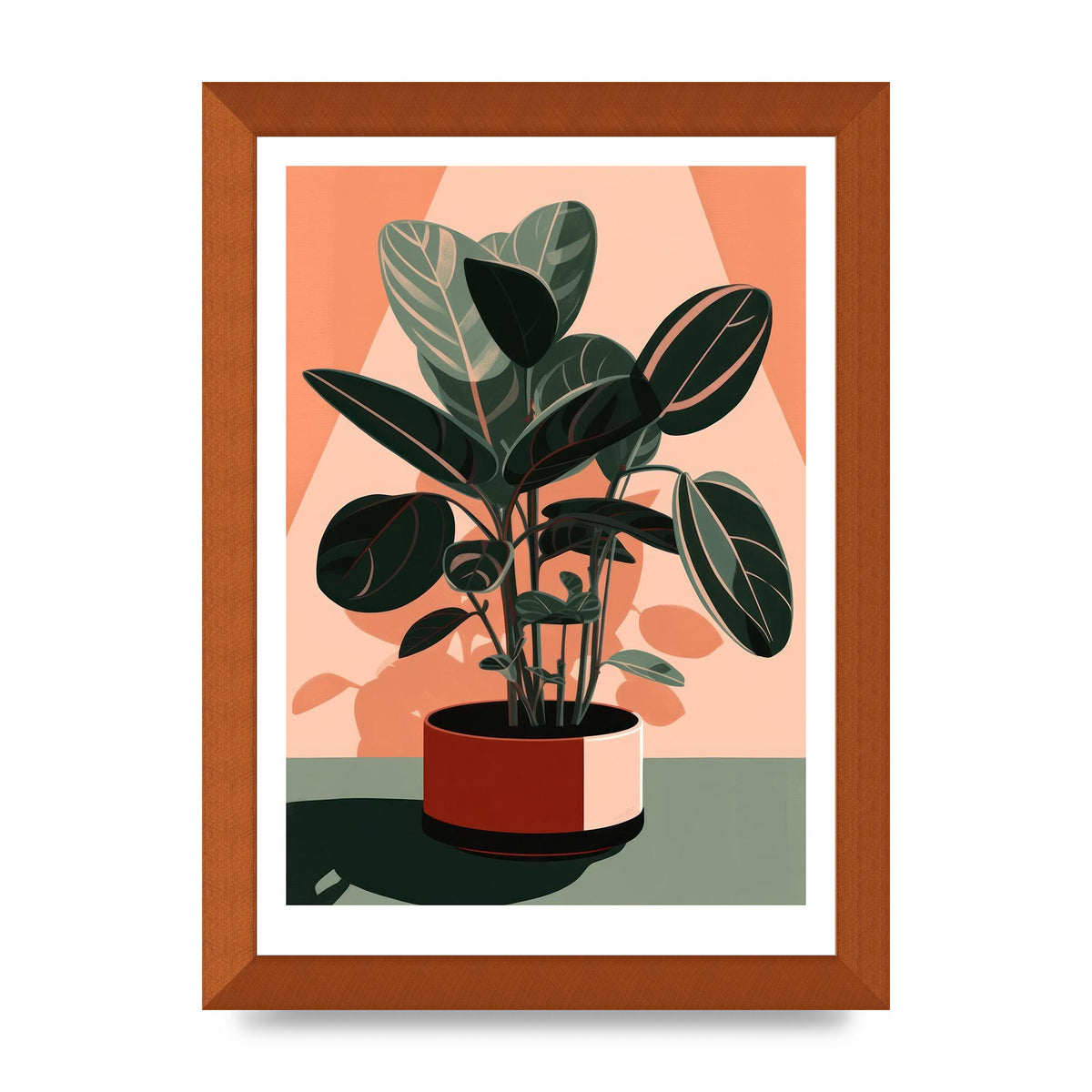 Curvy House Plant in Risograph