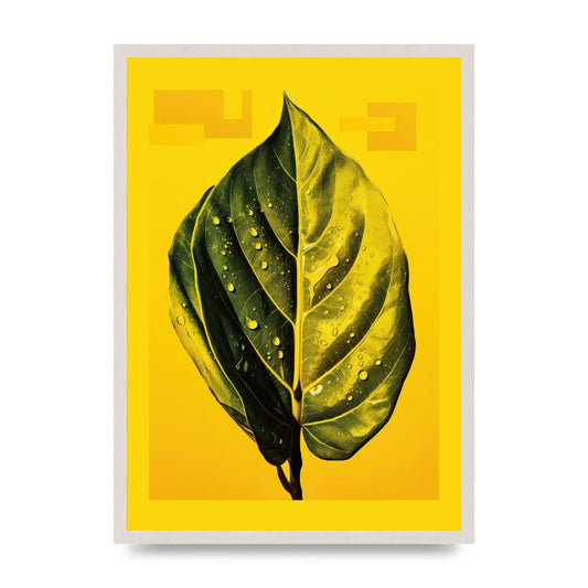 Canary Yellow Rubber Plant Leaf