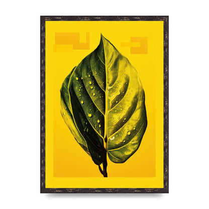Canary Yellow Rubber Plant Leaf