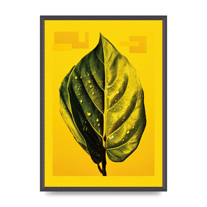 Canary Yellow Rubber Plant Leaf