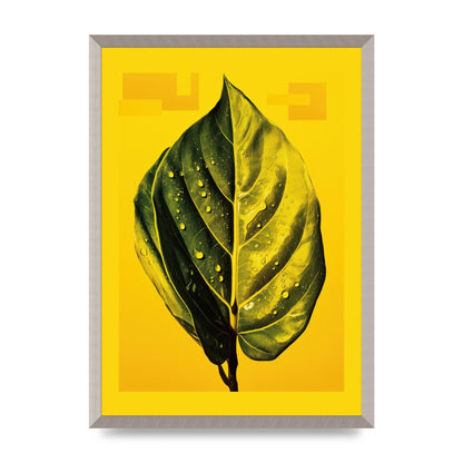 Canary Yellow Rubber Plant Leaf
