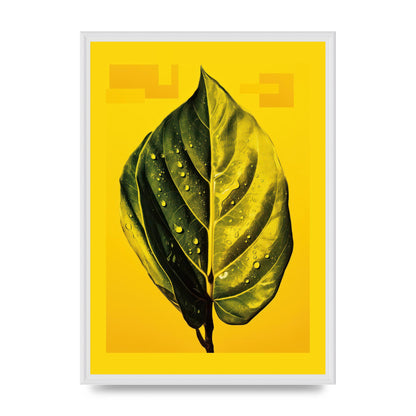 Canary Yellow Rubber Plant Leaf