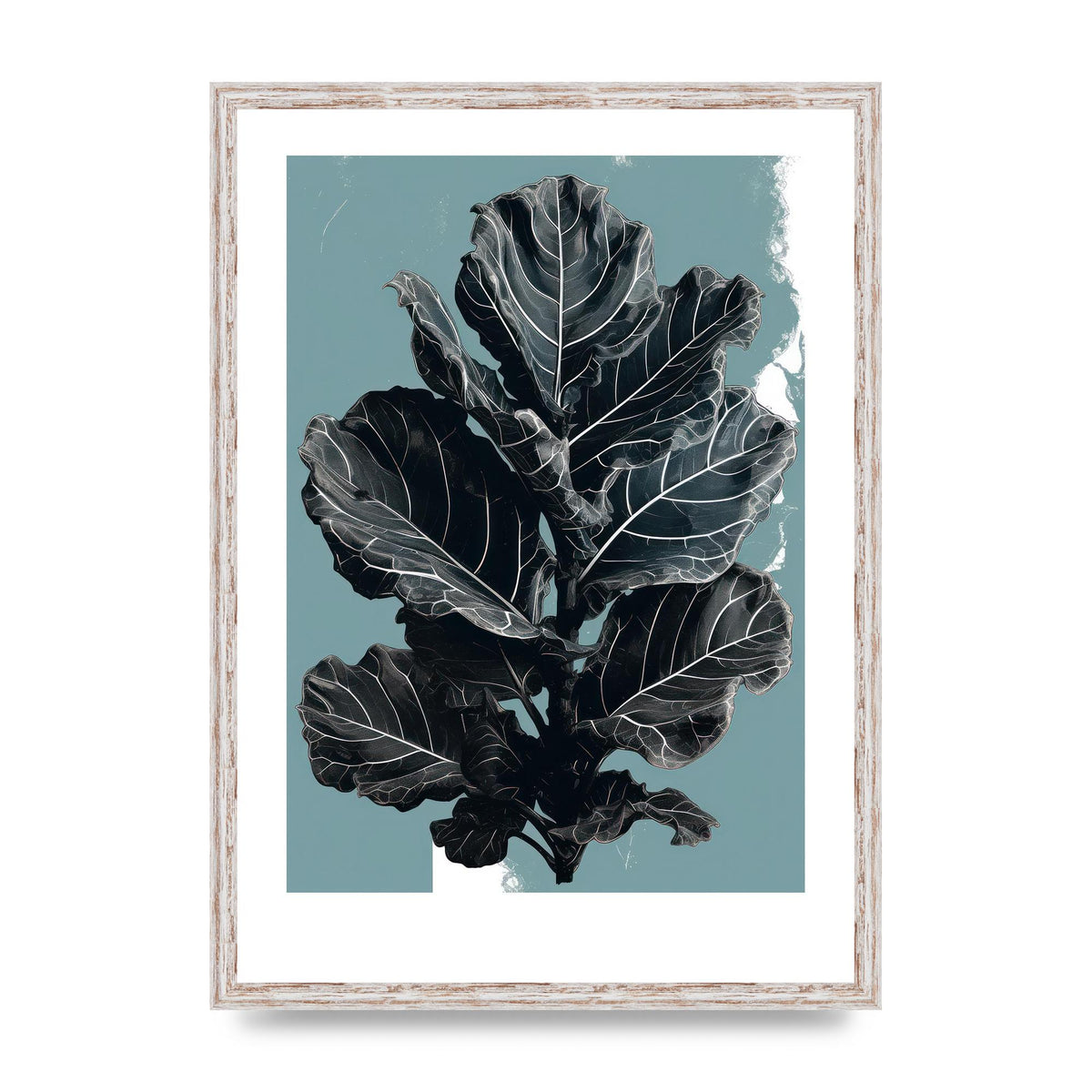 Fiddle Leaf Fig in 2D Risograph